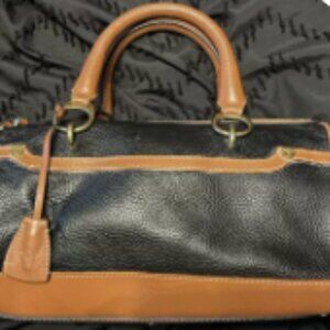 black pebbled leather handbag from Prix De Dressage Satchel purse